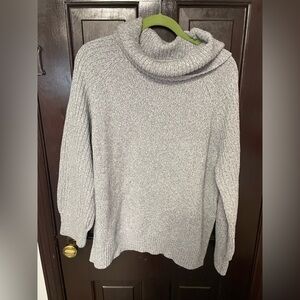 Nine West Cowl Neck Sweater - 2X - grey